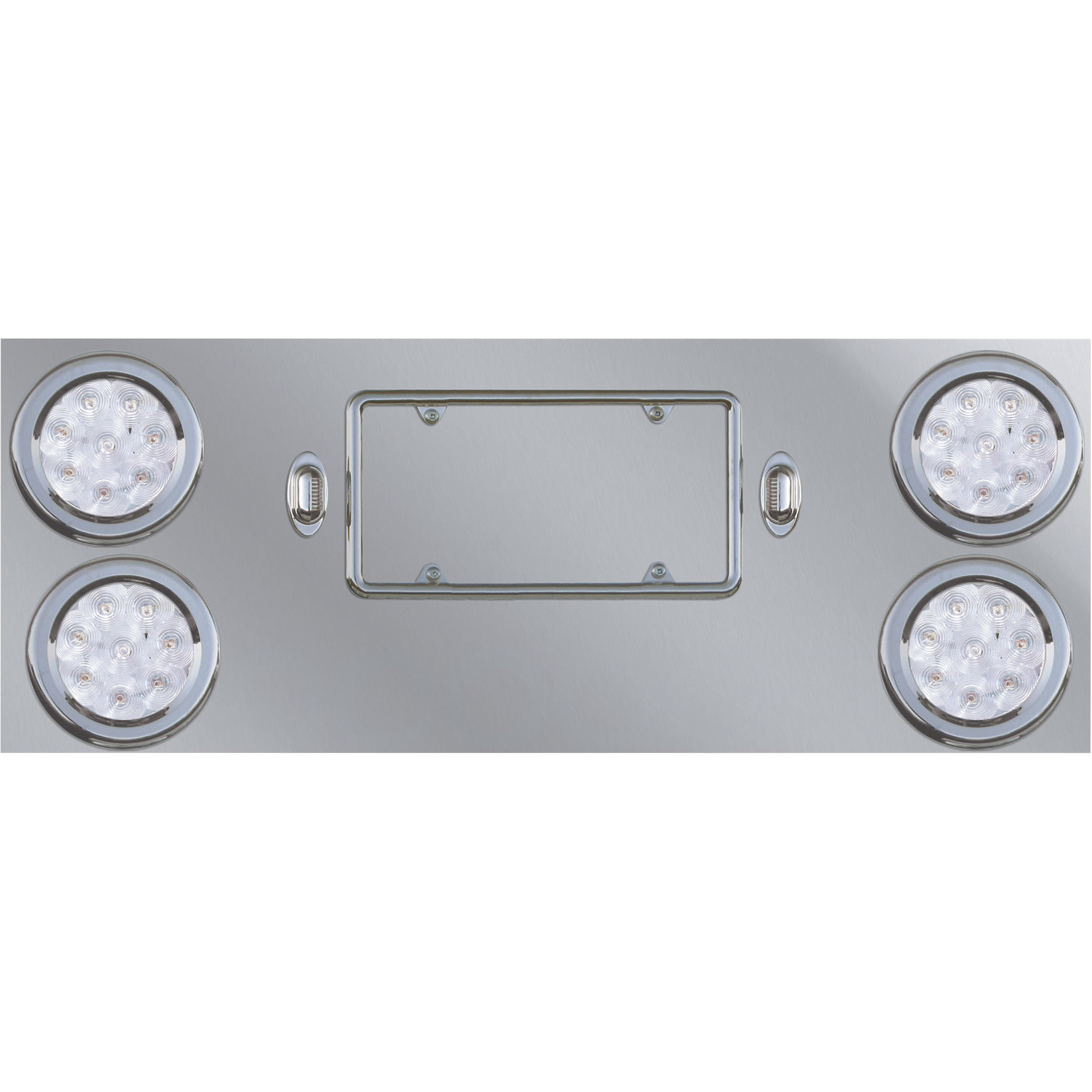 TRUX Accessories Rear Center Panel with Clear LEDs and License LEDs, Model# TU-9017LC